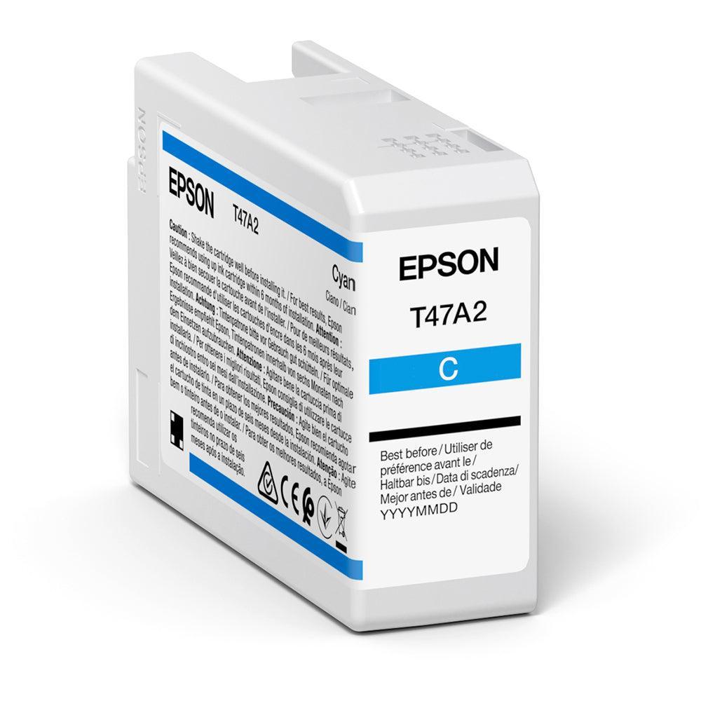 Epson C13T47A200 T47A2 Cyan UltraChrome Pro 10 Ink Cartridge (50ml)-PCR Business Solutions Ltd